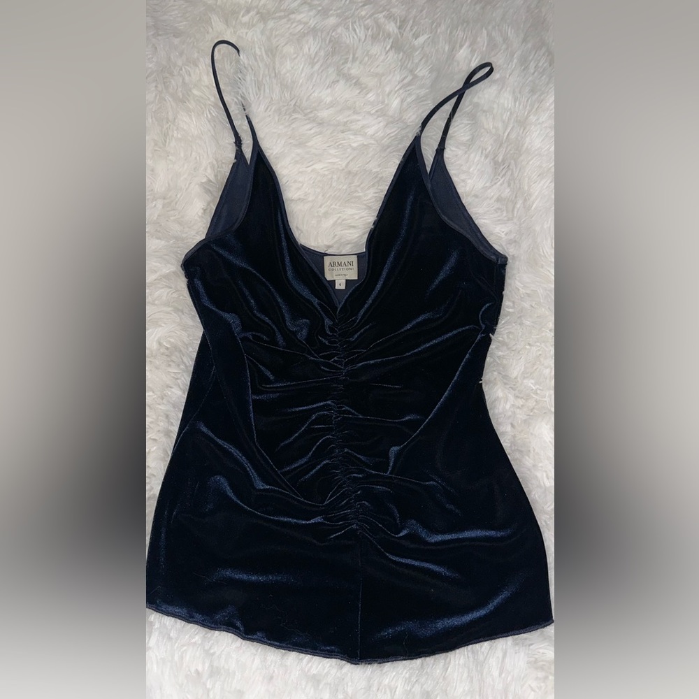 Armani Collezioni velvet vintage tank top size 4